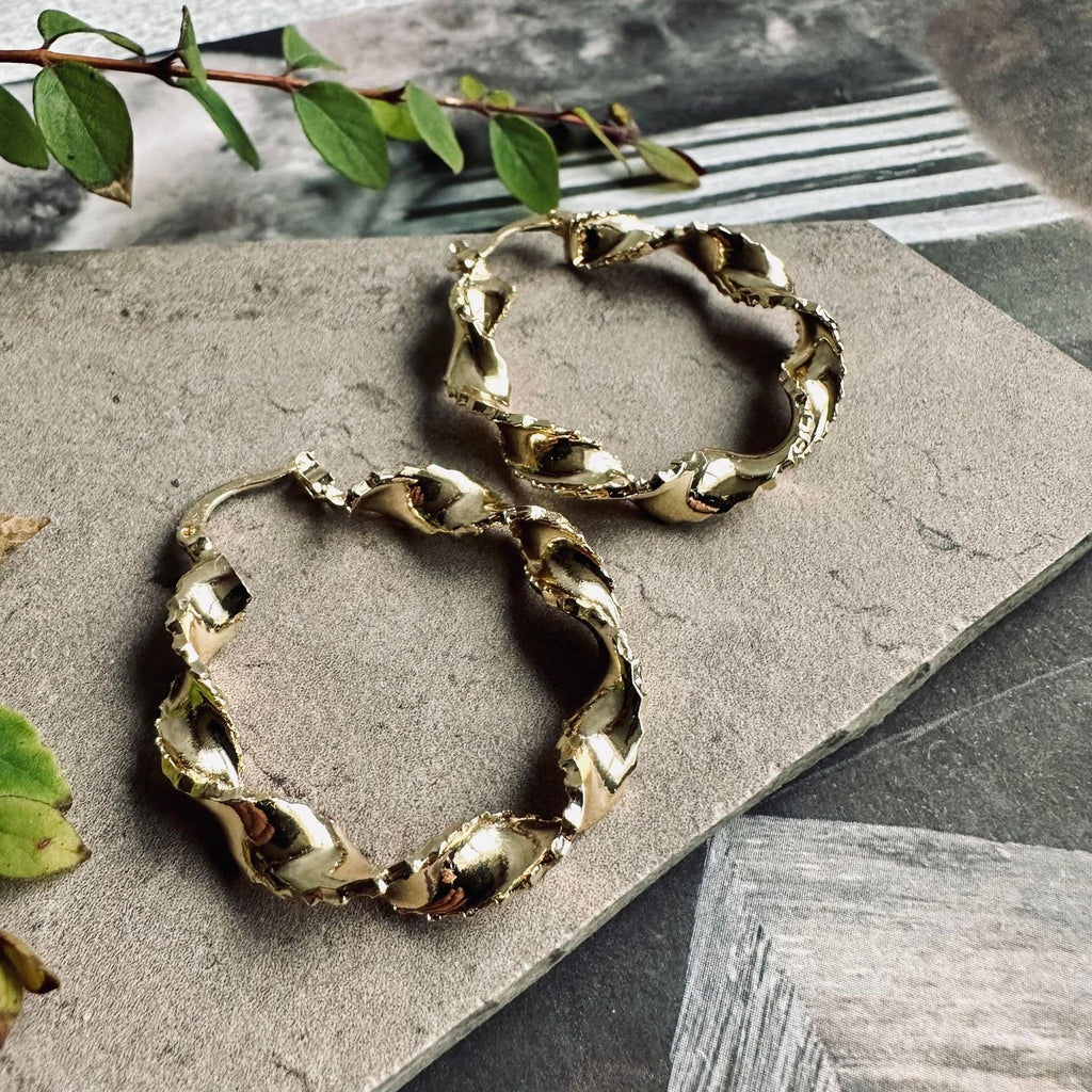 Örhängen Cora hoops - 18k förgyllda