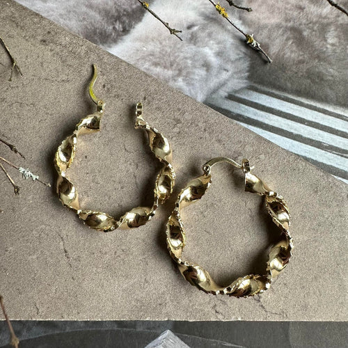 Örhängen Cora hoops - 18k förgyllda