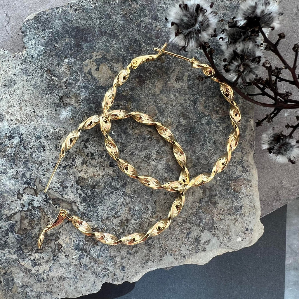 Örhängen Jenna Hoops 18K förgyllda