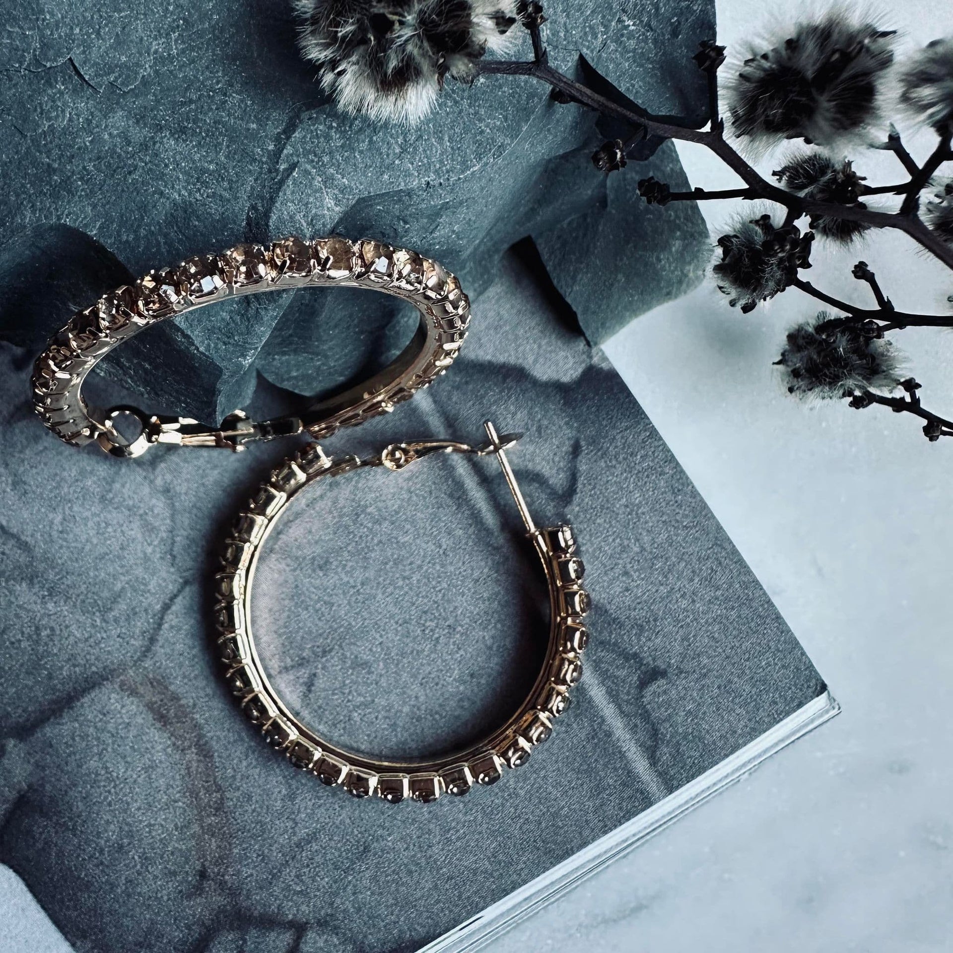 Örhängen Smilla Hoops - Champagne