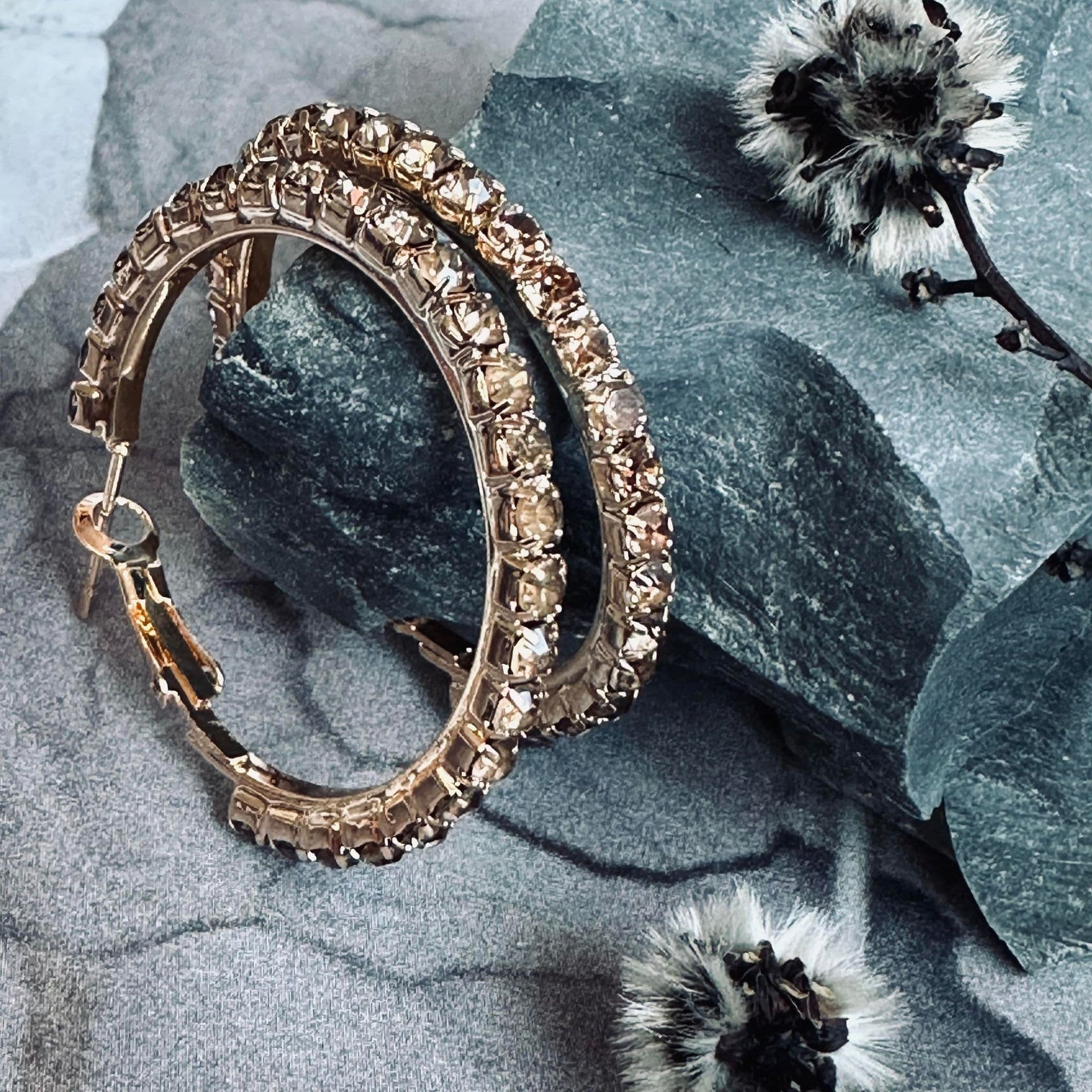 Örhängen Smilla Hoops - Champagne
