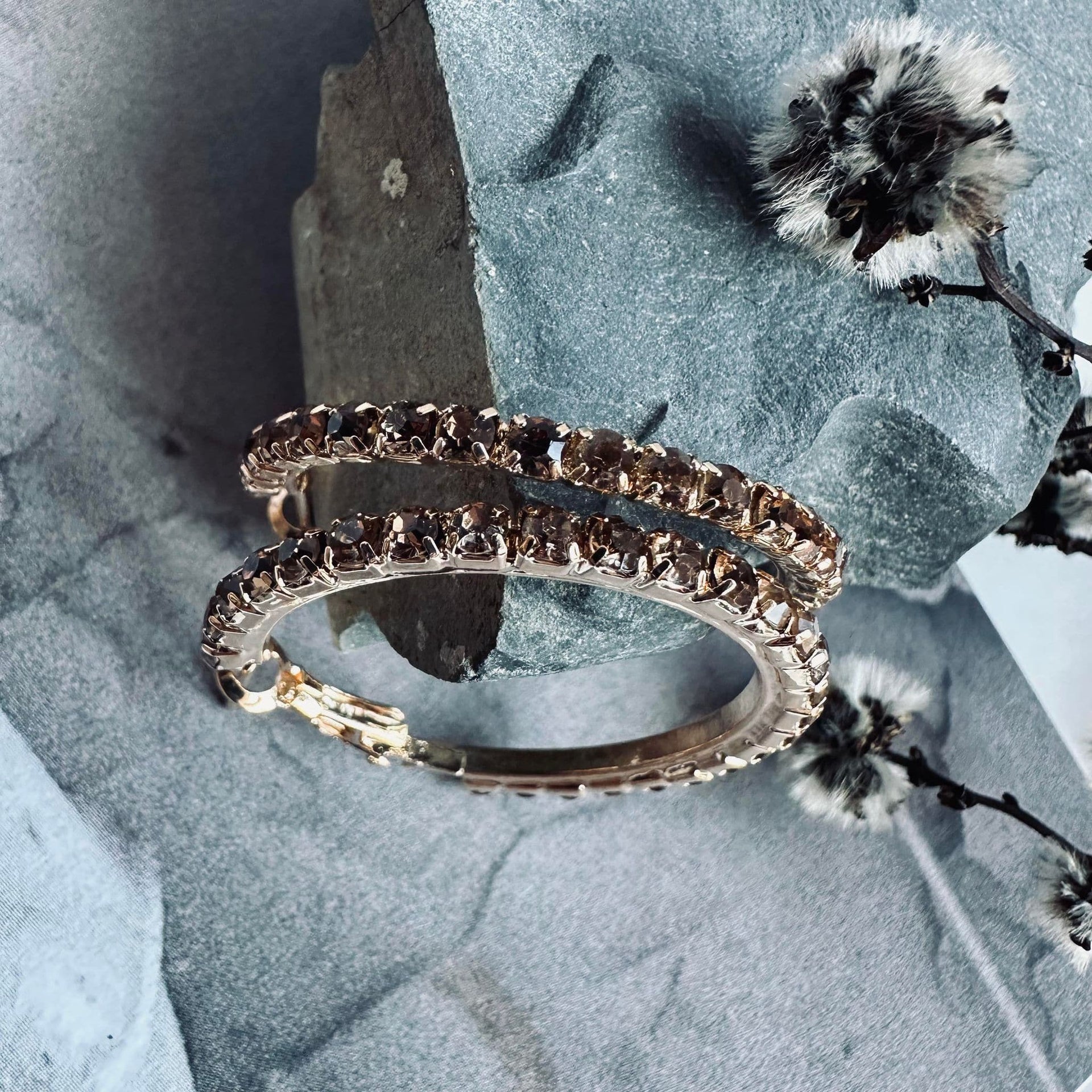 Örhängen Smilla Hoops - Champagne