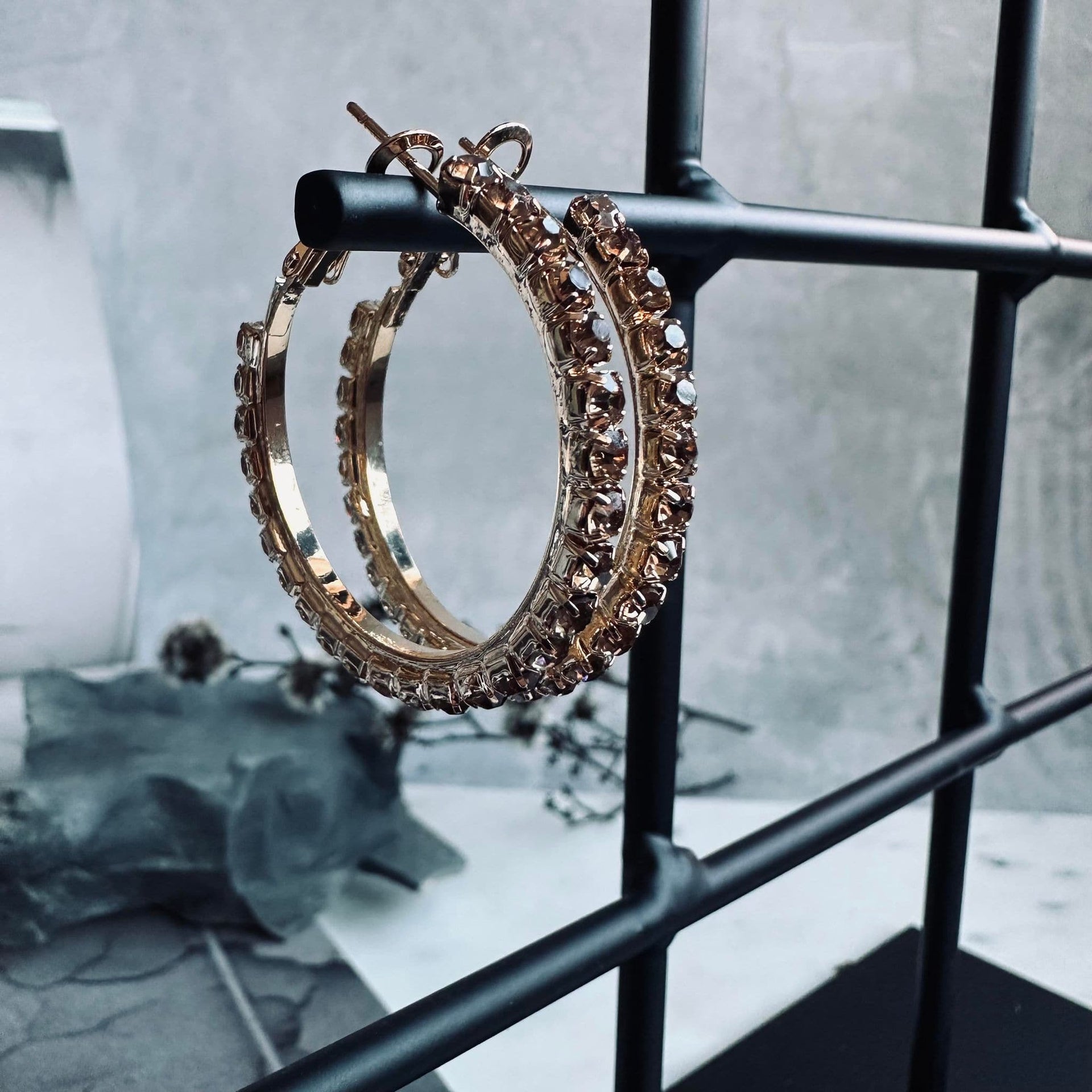 Örhängen Smilla Hoops - Champagne